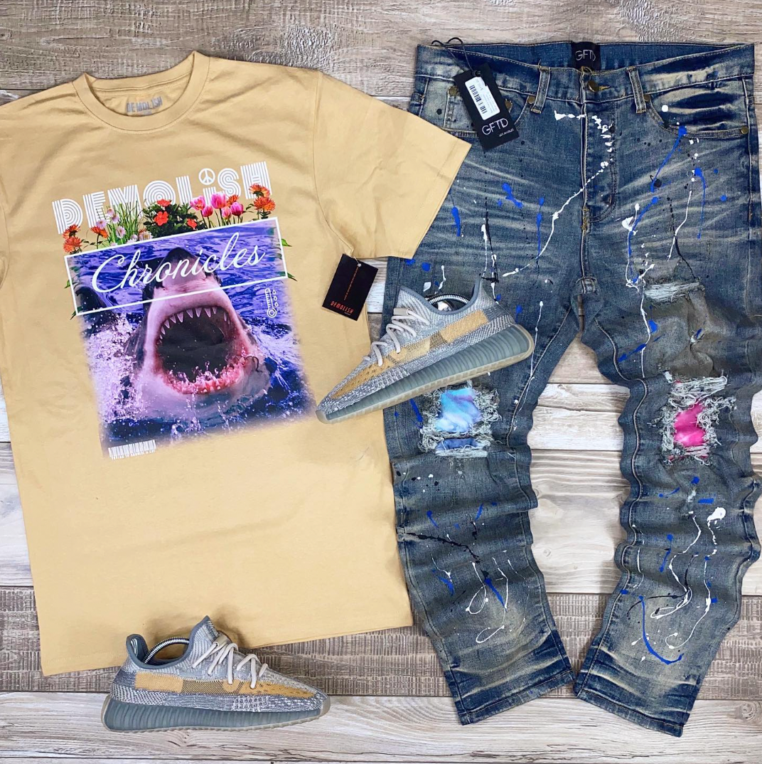 Shark Chronicle Tee (Tan) /D9