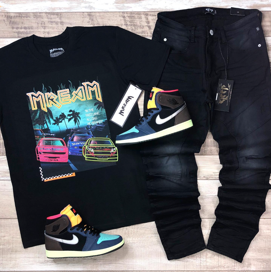 Fast Lane Race Tee (Blk/Multi) /D6