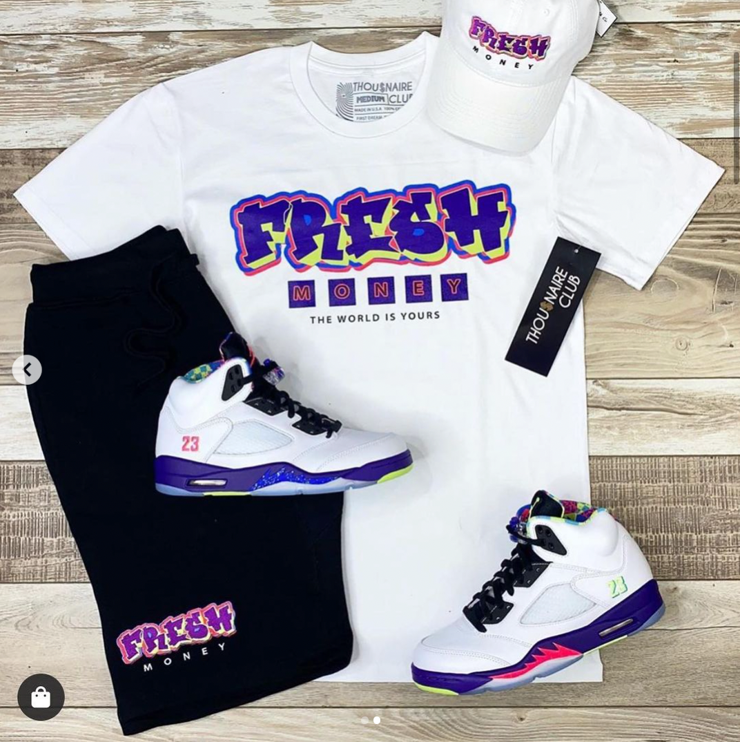 Fresh Money Tee (Wte/Prp) /D9