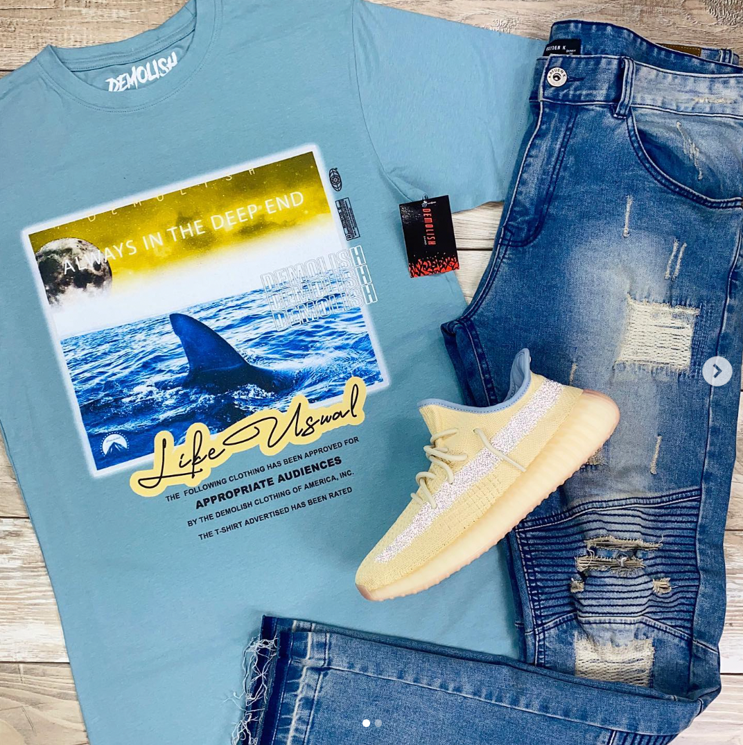 Always In The Deep End Tee (Agave)