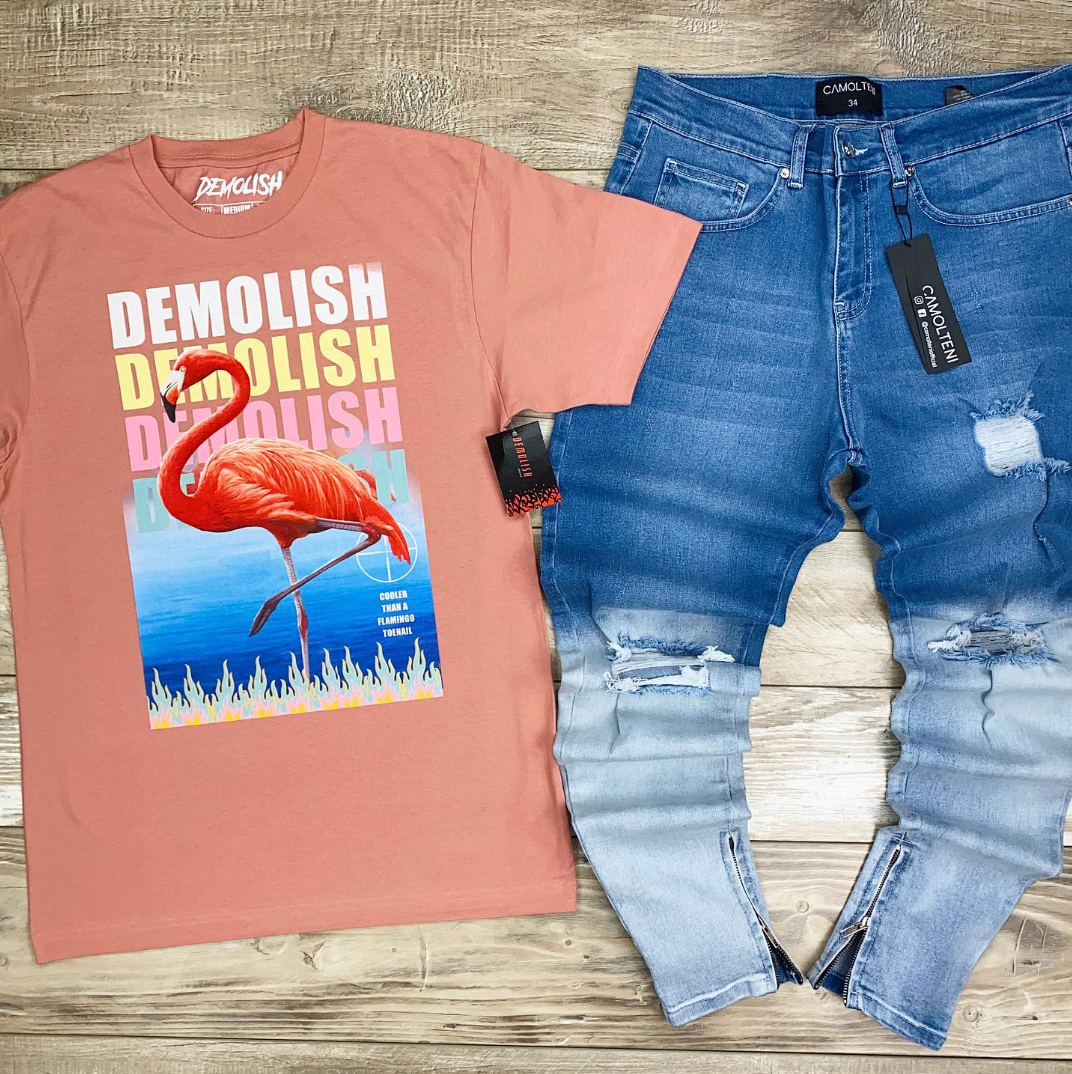 Cooler Than A Flamingo Tee (Dusty Rose)