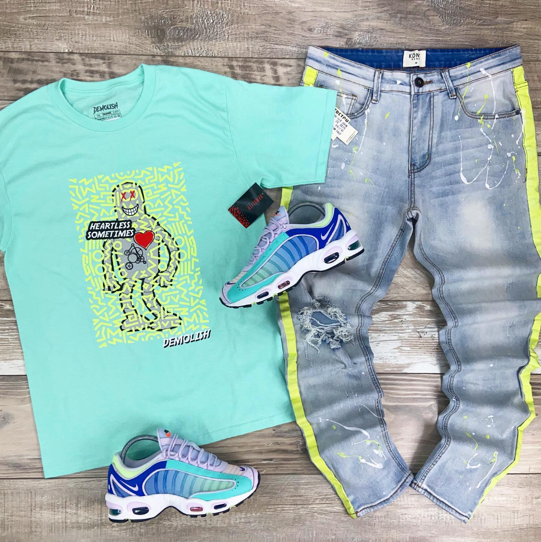 Heartless Robot Tee (Aqua/Neon) /D14