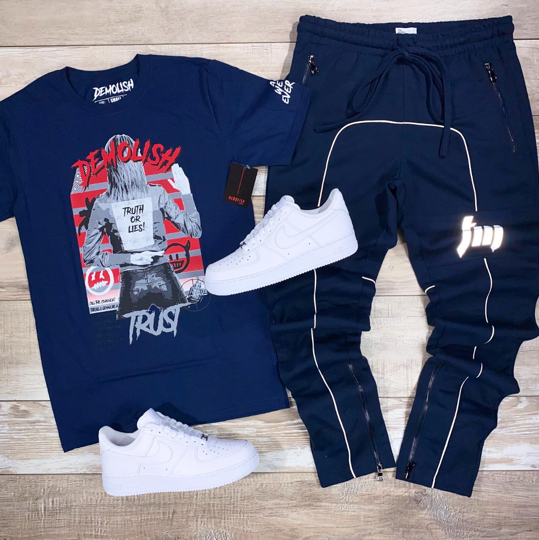 Truth & Lies Tee (Navy) /D8