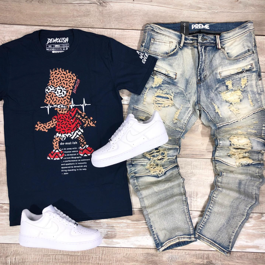 Bart Puzzled Tee (Black) /D10