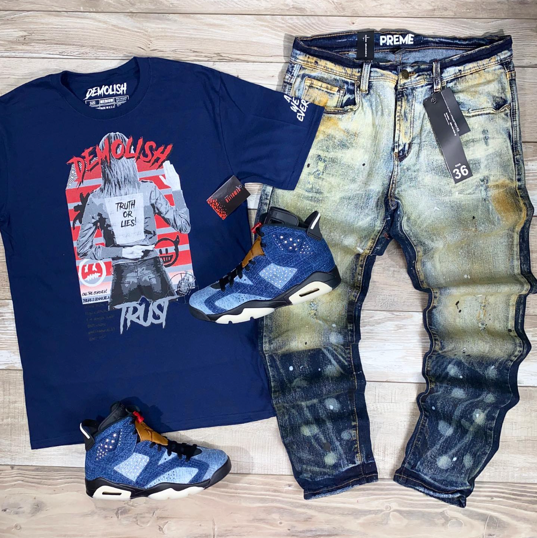 Truth & Lies Tee (Navy) /D8