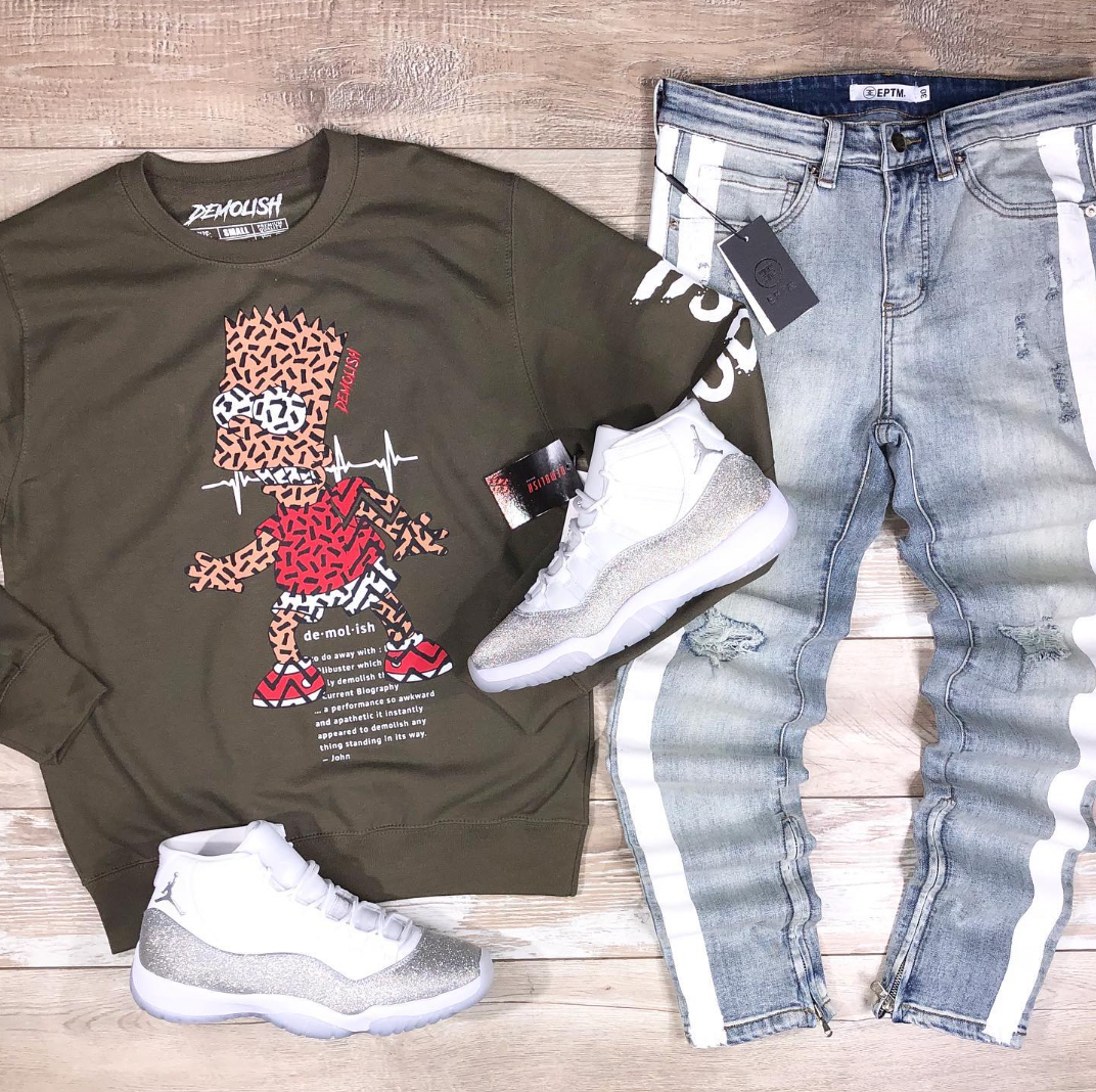 Bart Puzzled Crew (Olive) /D12