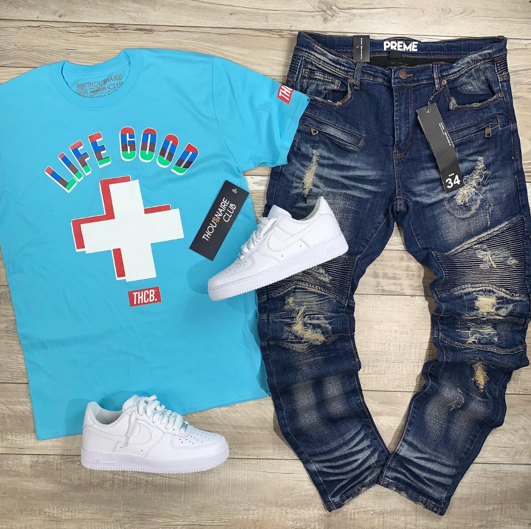 Life Good Tee (Pool Blue) /D7