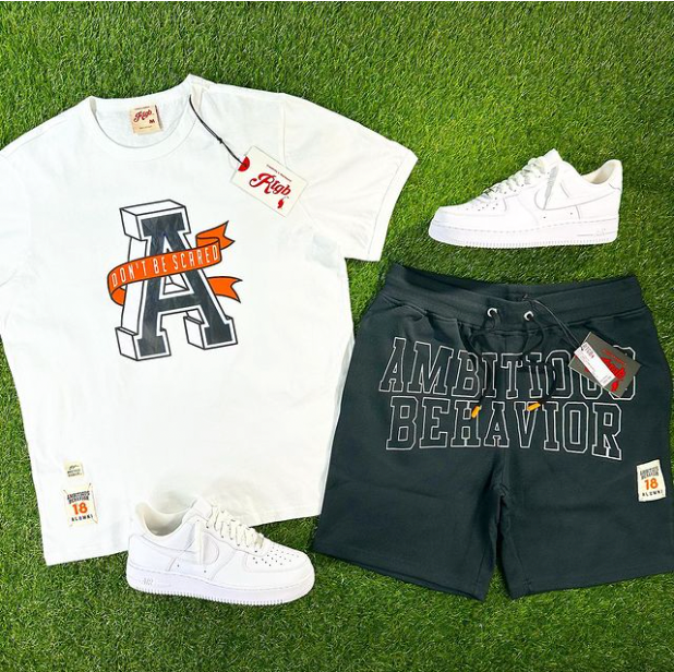 Ambit Alumni Short Set (Wte/Blk/Org) /D8