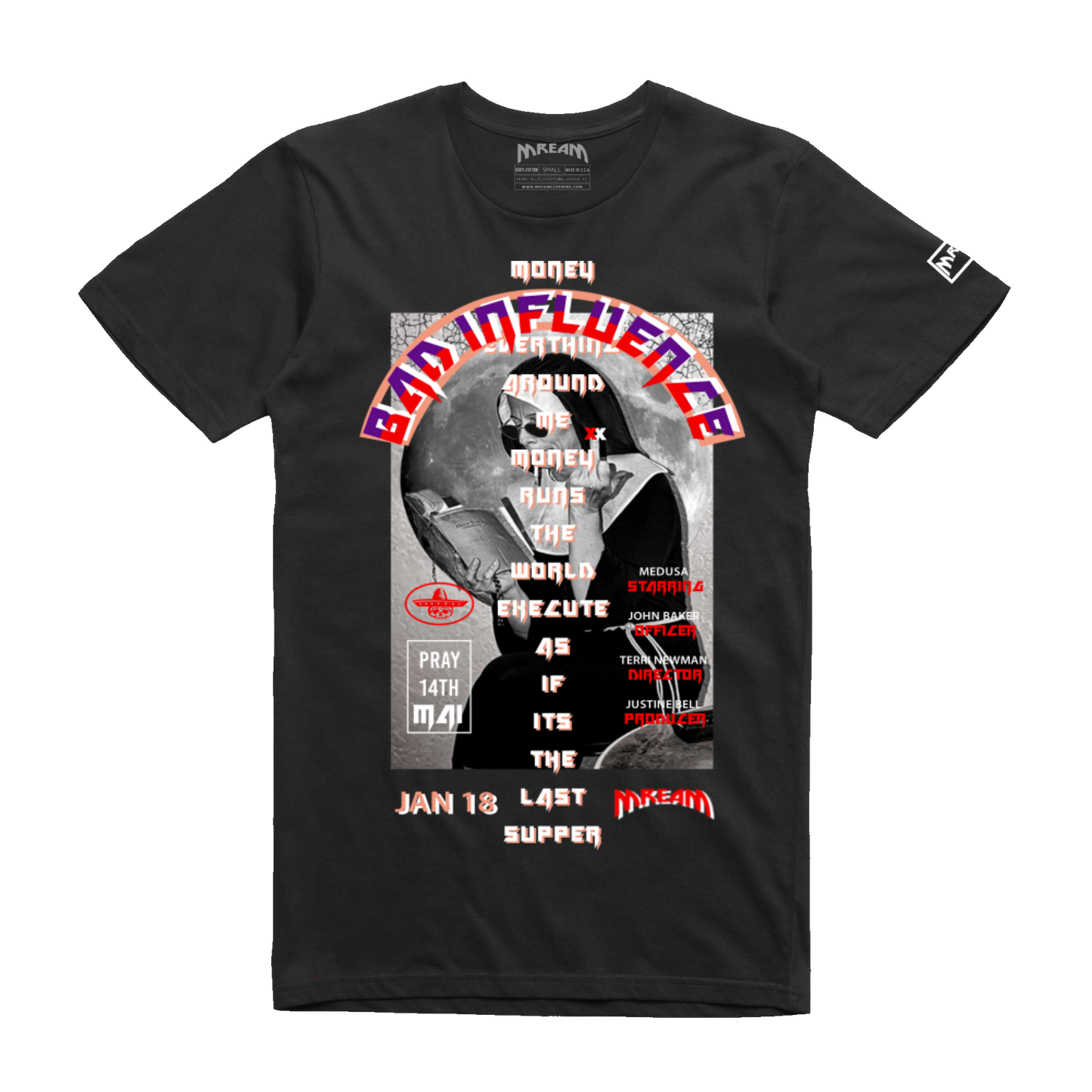 Bad Influence Prpl/Red Tee (Black) /D8