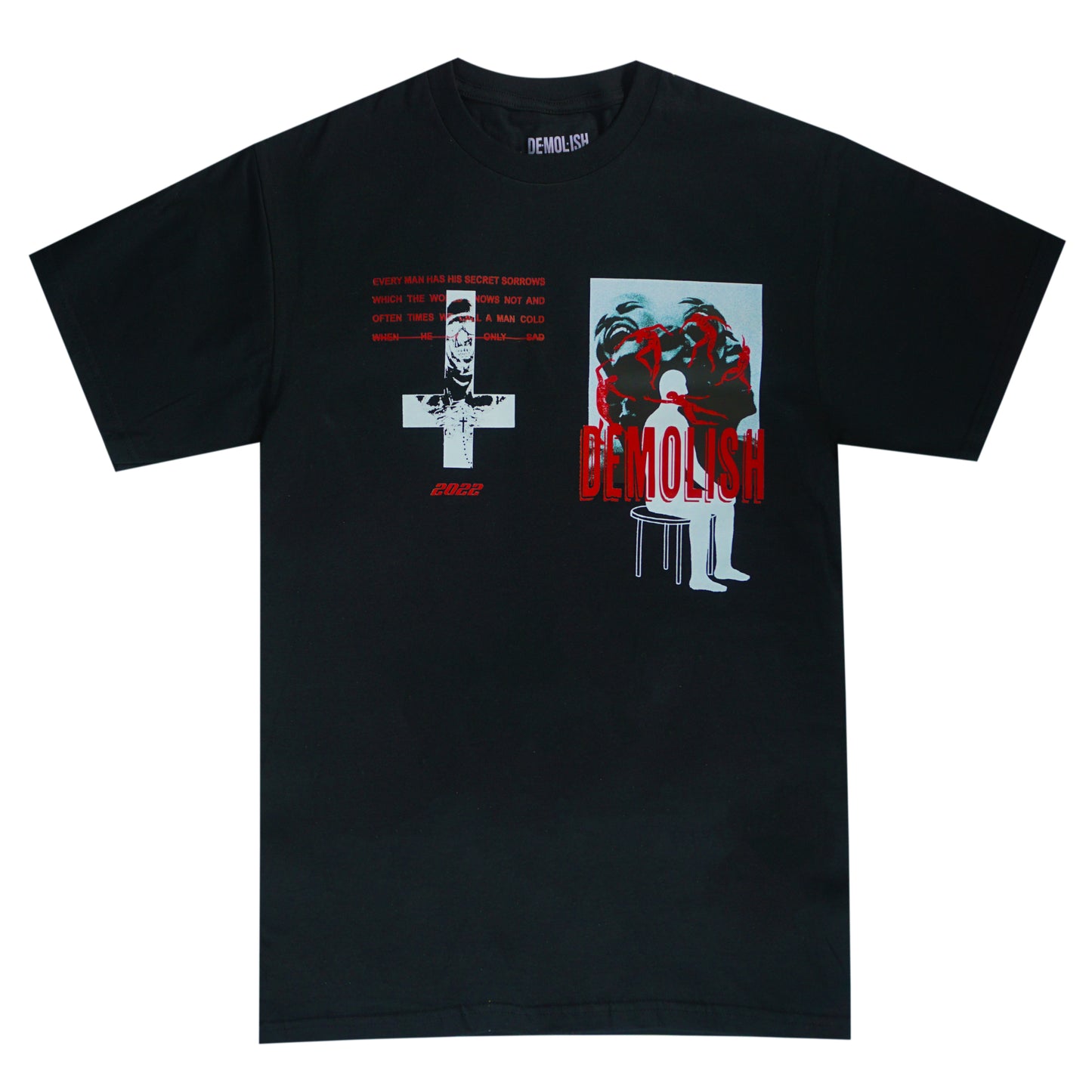 Demolish, Graphic Tee, Black Tee, Air Jordan 2 "Chicago", Mens Tees, Womens Tees, Teen Tees, Boys Tees, Urban Apparel,