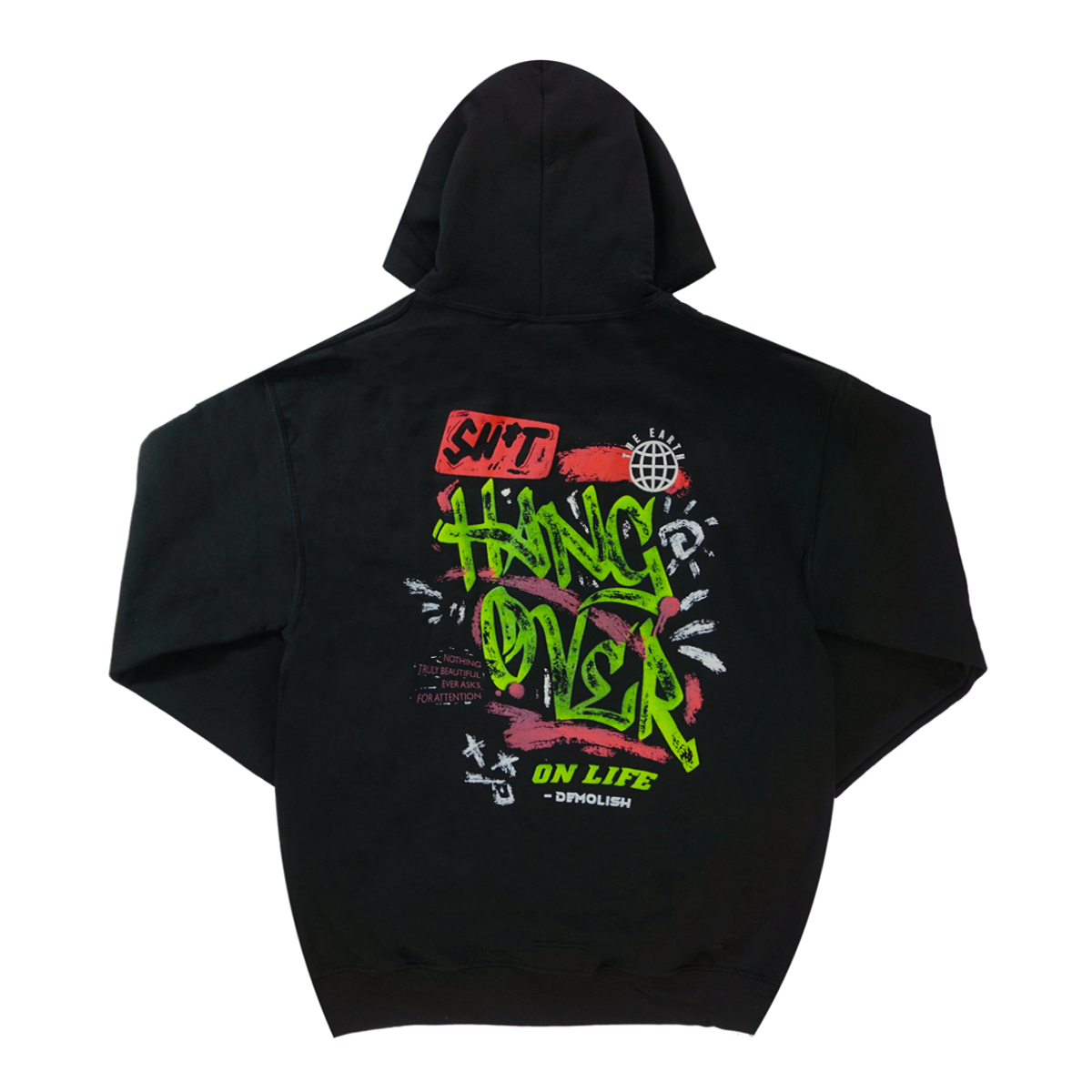 Hang Over On Life Hoodie (Blk/Pink/Grn) /SU16