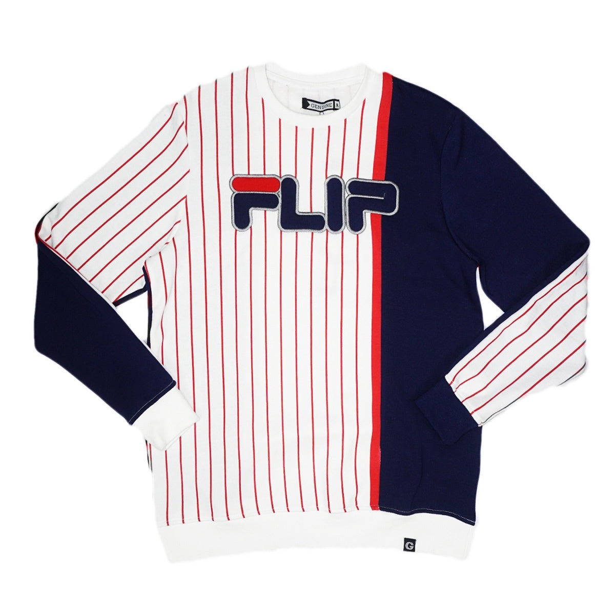Flip Double Stripe Crew (Navy) /SU18