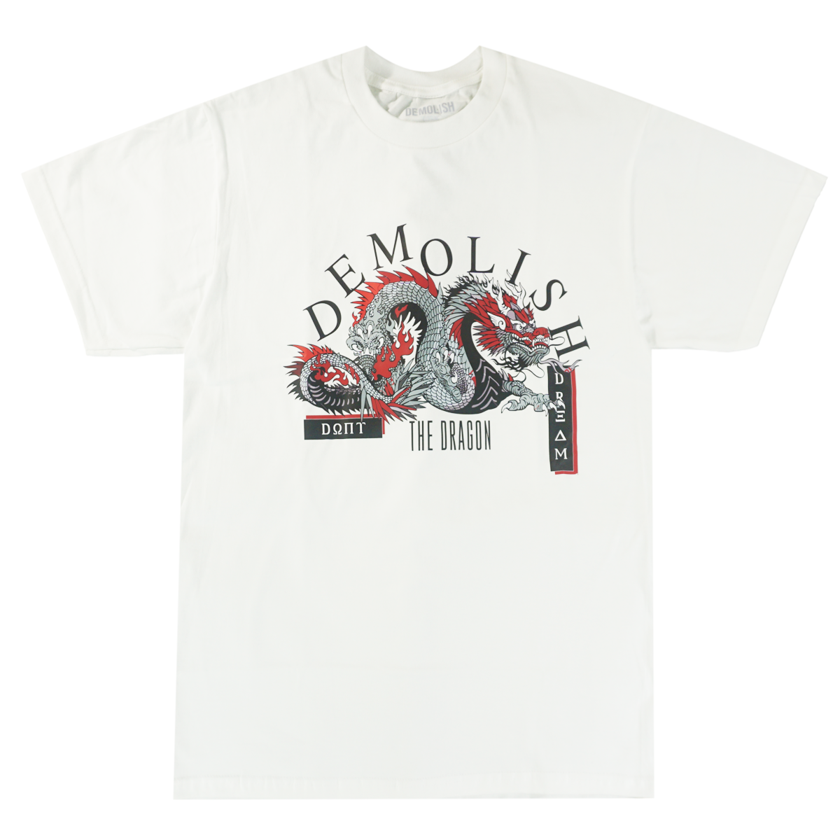 Demolish Dragon Tee (Wte/Grey/Red/Blk) /D15