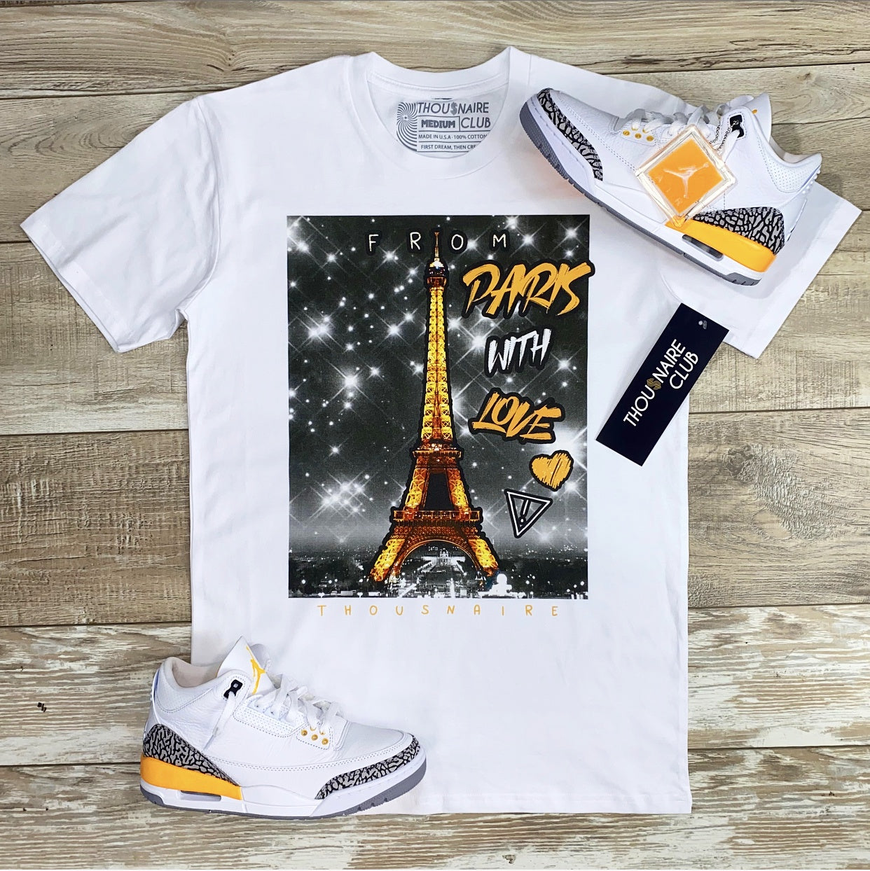 Paris With Love Tee (Wte/Laser Org) /D2