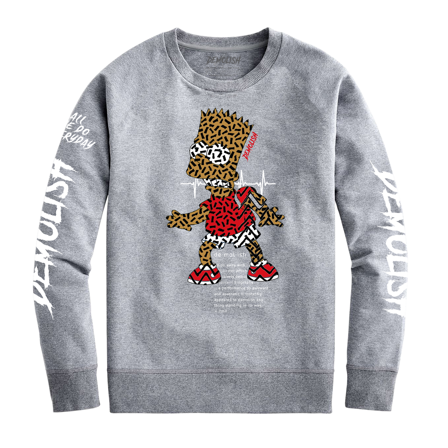 Bart Puzzled Crew (Grey)