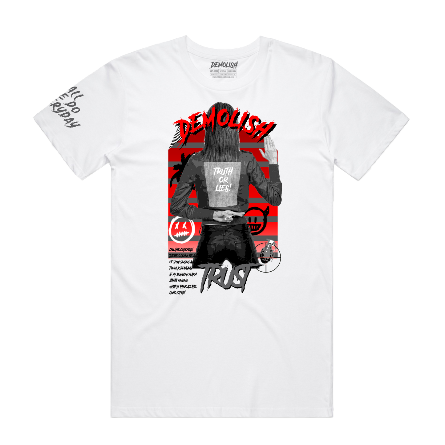 Truth & Lies Tee (White) /D8