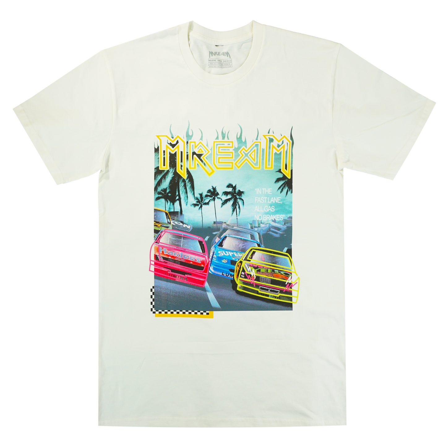 In The Fast Lane Tee (Natural) /D10