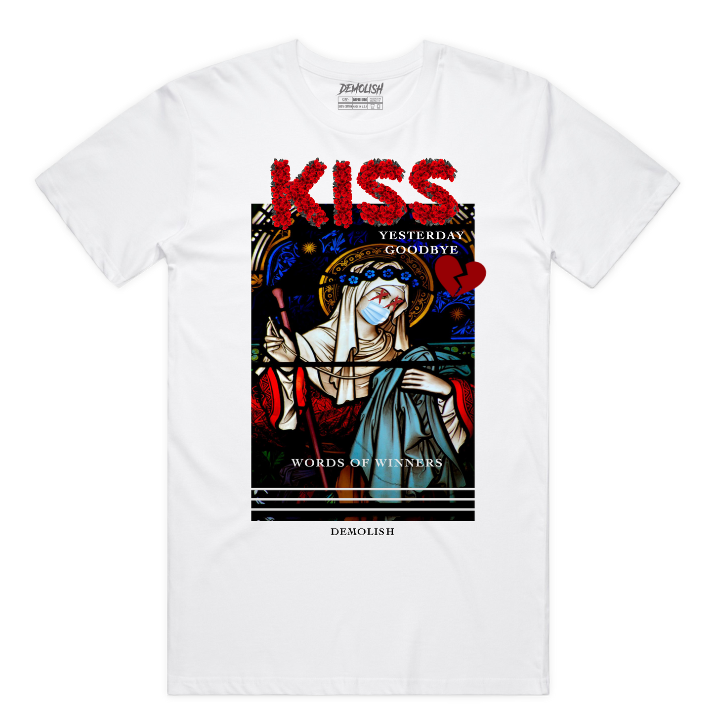 Kiss Yesterday Tee (White/Red) /D4