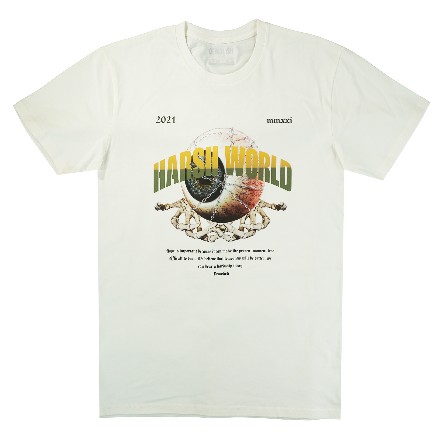 Harsh World Tee (Natural/Olive/Tan) /D10
