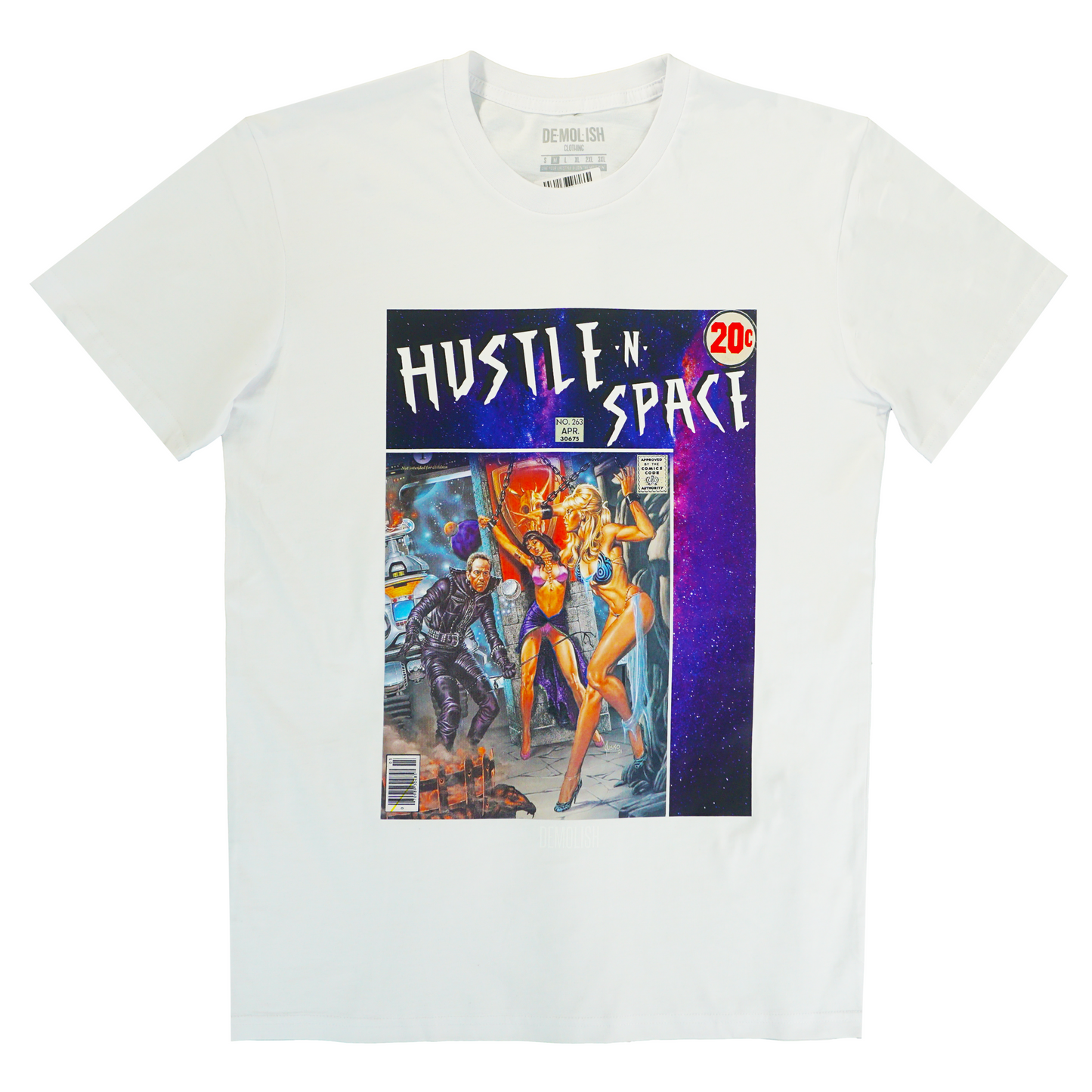 Hustle N Space GalaxyTee (Wte/Multi) /D17