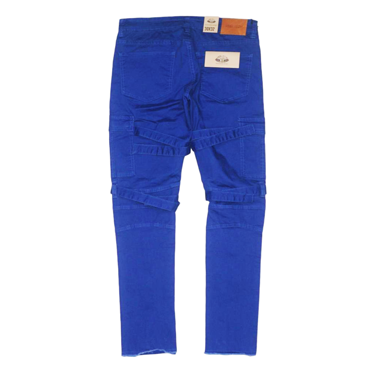 Baghdad Prem Stretch Twill Zipper Cargo Denim (Blue) /C4