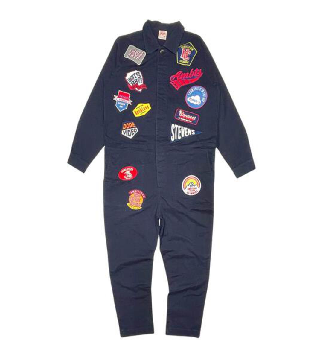 Men, Boys, Teens, Gifts, Wmns, Girls, Urban, Style, Fashion, Ambit Patchwork Overalls, Navy Blue, Ambit, Jumper, Patches, Multi, 