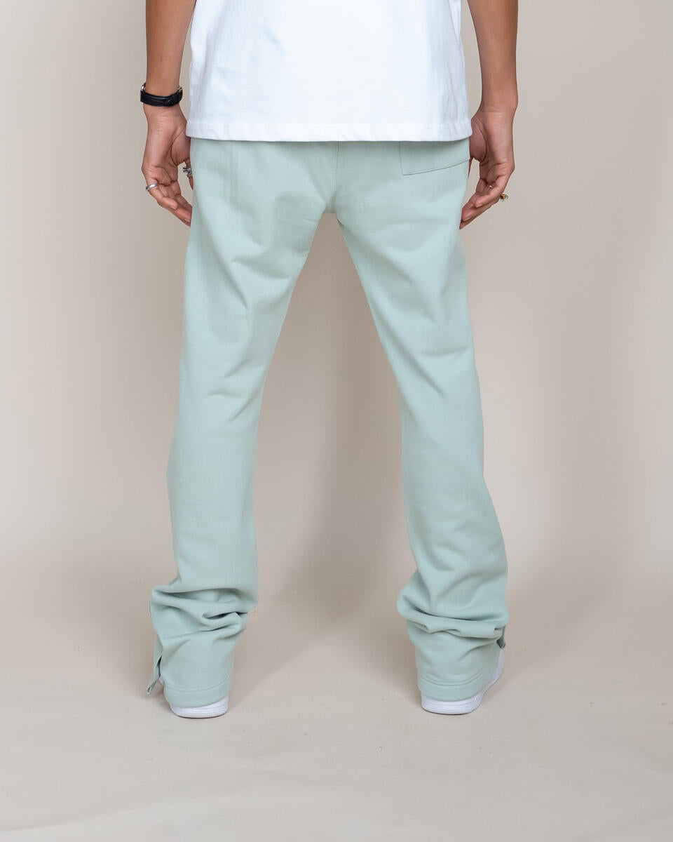 French Terry Snap Flared Pants