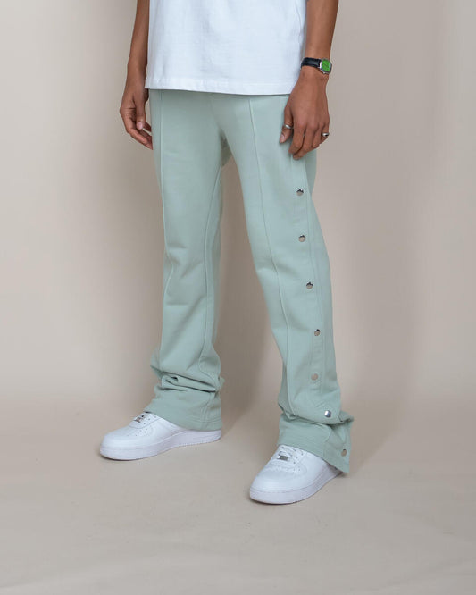 French Terry Snap Flared Pants