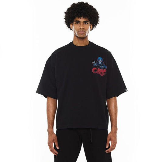 OVERSIZED BOX SHORT SLEEVE HEAVY WEIGHT CREW NECK "EPIC SHIT" TEE