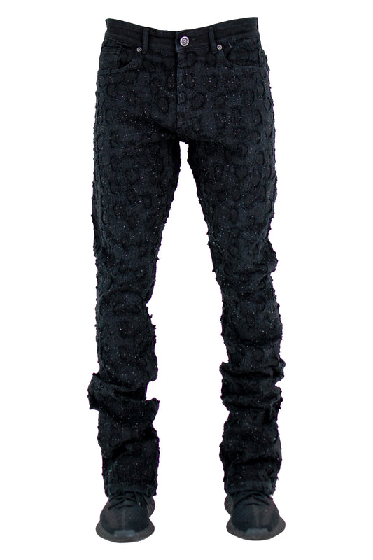FOCUS BLACK RHINESTONE JEANS