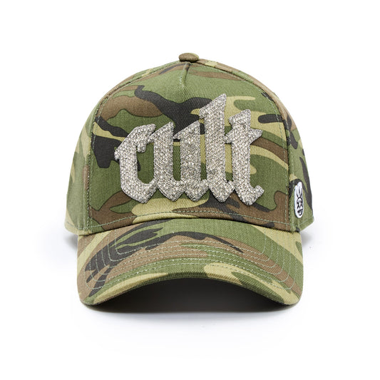CAMO CRYSTAL CULT SCRIPT LOGO HAT