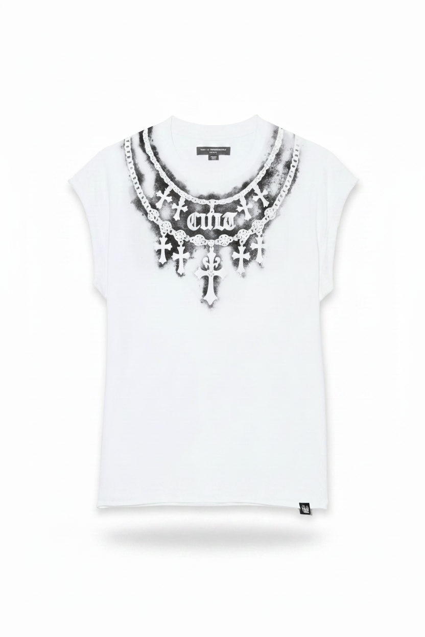 CULT SLEEVELESS STENCIL TEE