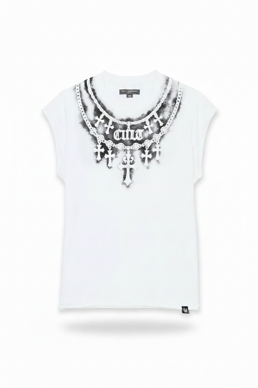 CULT SLEEVELESS STENCIL TEE