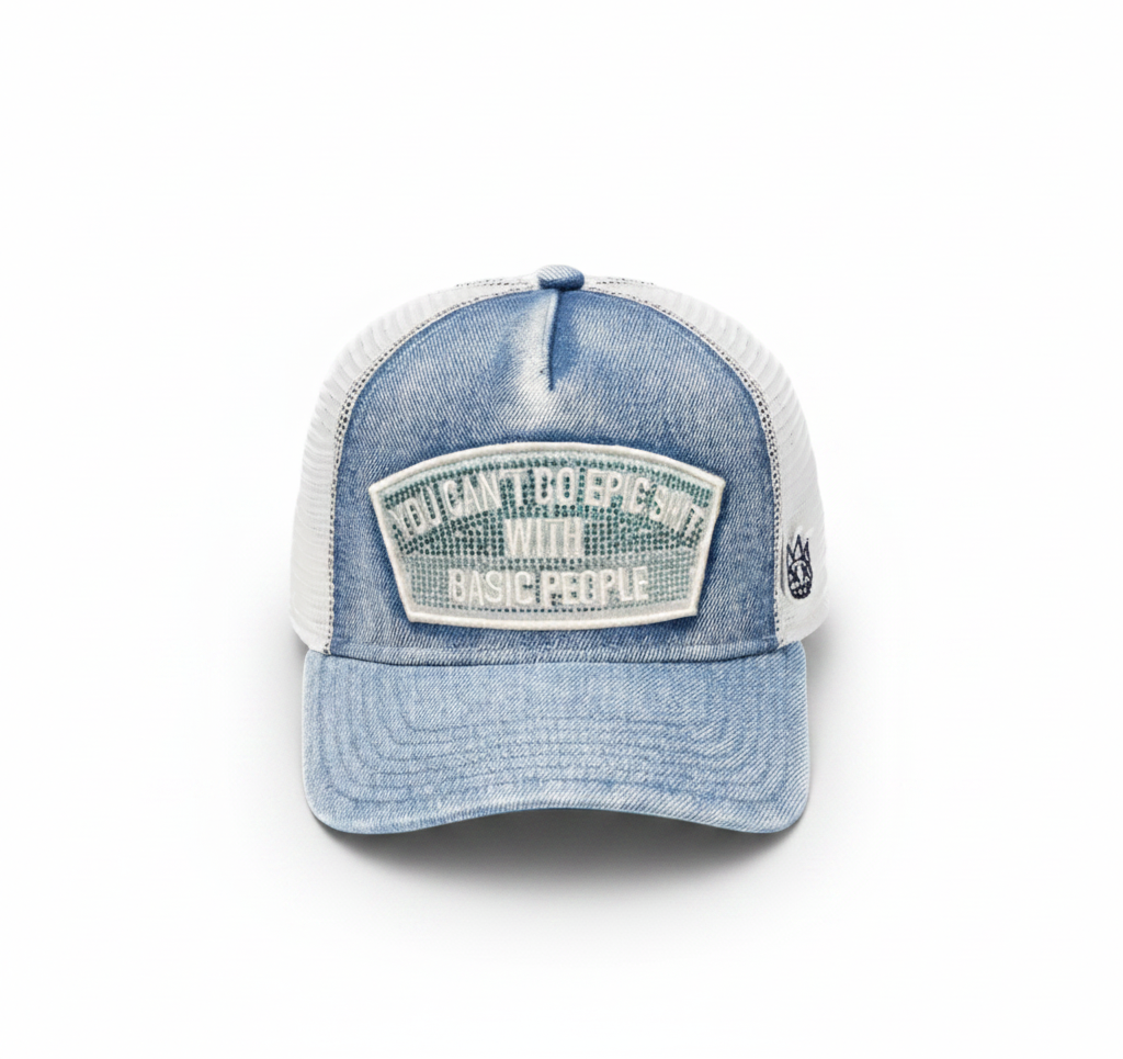 CULT BLUE GLOW MESH TRUCKER HAT