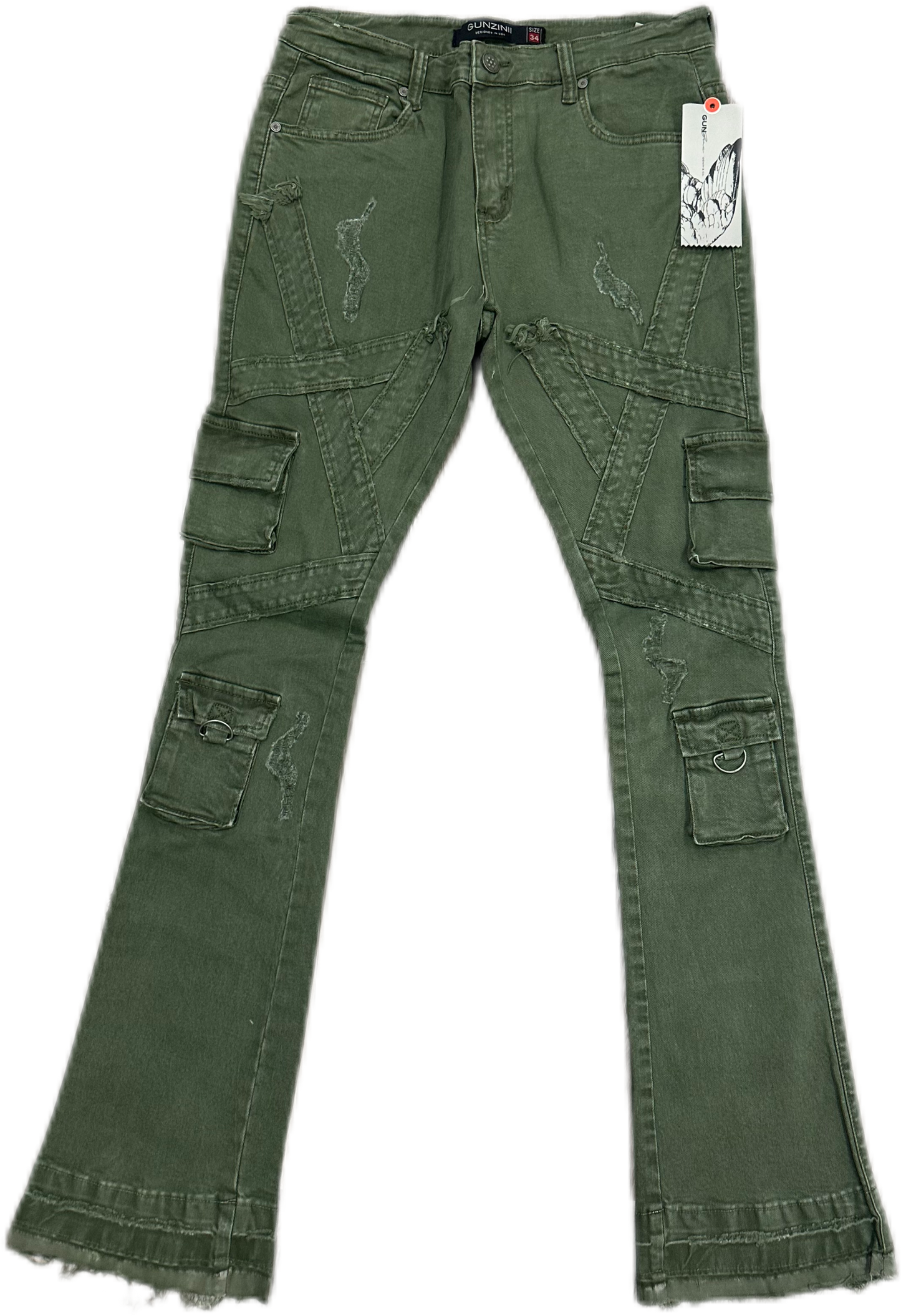 GUNZINII JEANS OLIVE GZ302 MR2