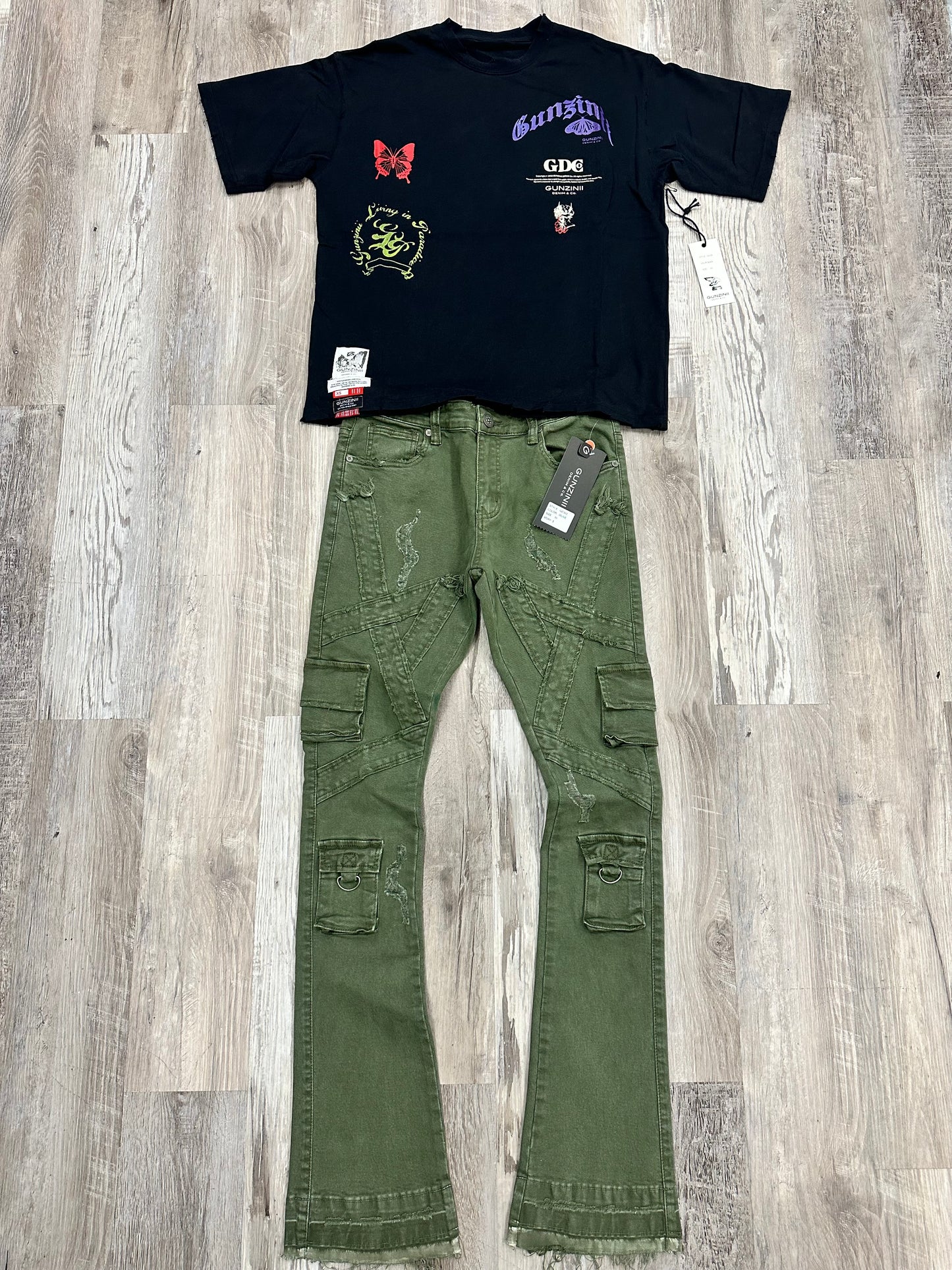 GUNZINII JEANS OLIVE GZ302 MR2