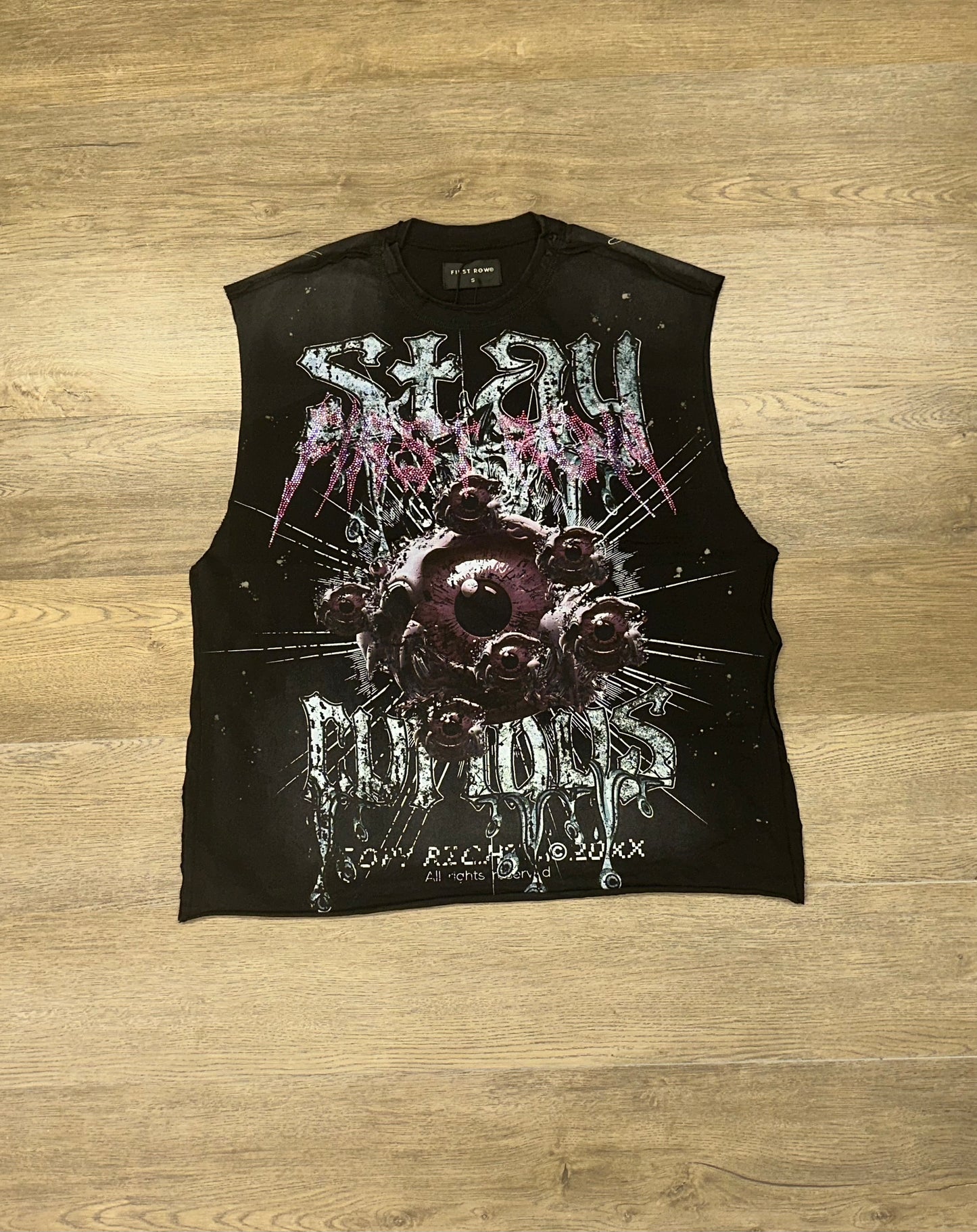 FR HEAVY WASHED GRAPHIC MUSCLE W/STONE