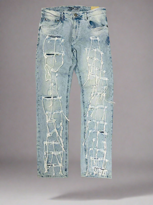 TAKER / LIGHT BLUE WASHED JEANS