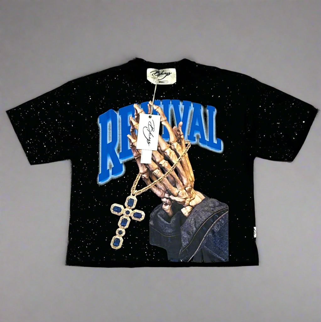 BKYS/ PRAY HANDS CROP TEE