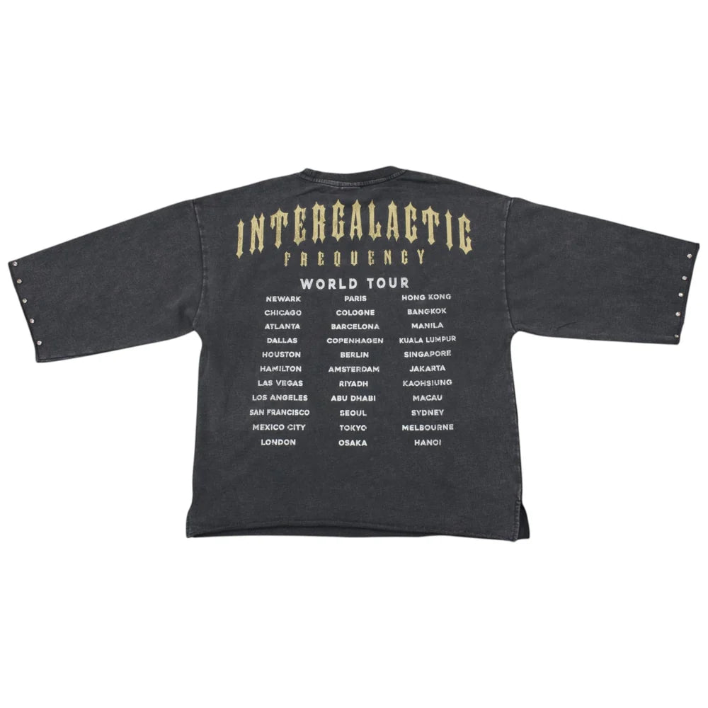 Gray Taker Intergalactic Crop Shirt