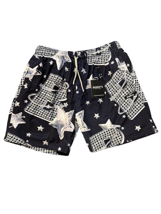 Bandits star navy shorts f3