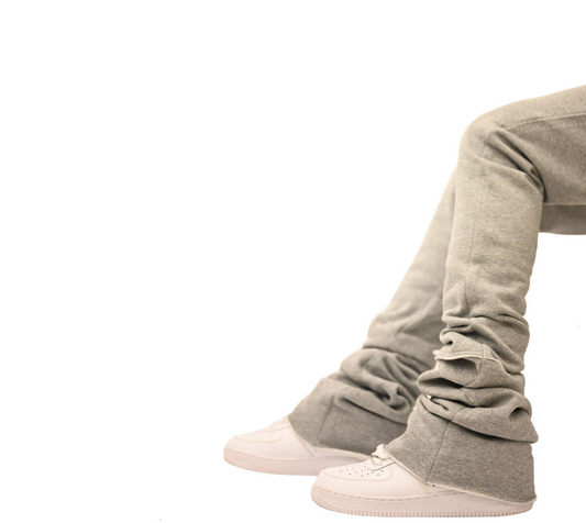 DB0024 Gray Super Stacked Joggers