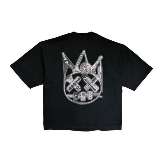 OVERSIZED HEAVY WEIGHT CREW NECK "INSTRUMENTS" TEE