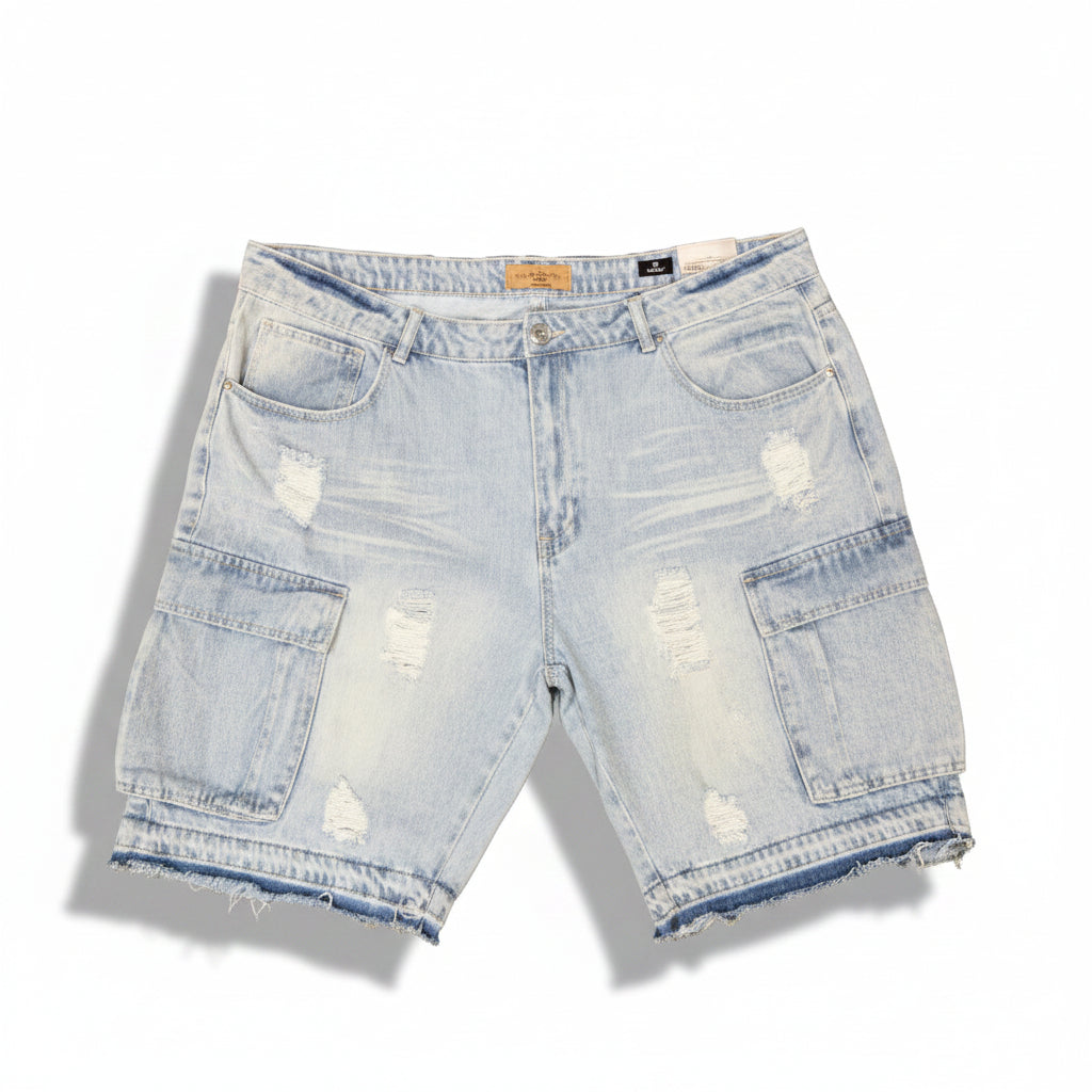Bleecker light denim shorts