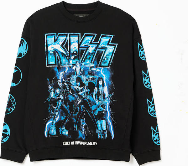 BLUE NOVELTY CREW SWEATSHIRT