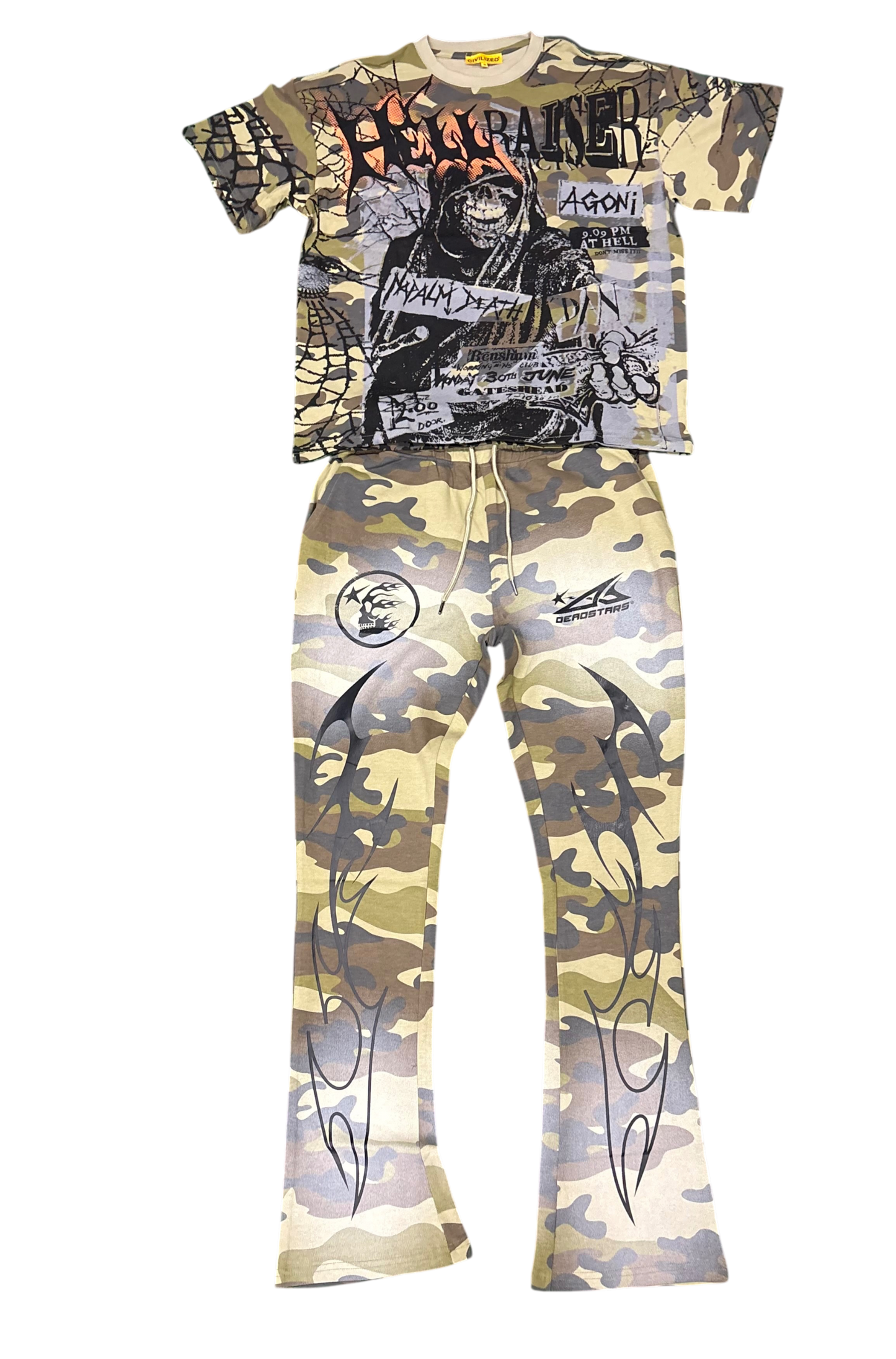 CIVILIZED CAMO DESTROYER PANT SET