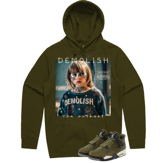 The Outkast Kid Hoodie (Olive/Cream)
