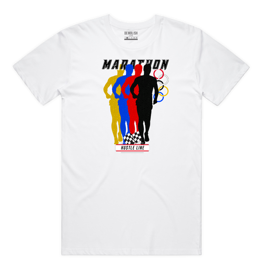 Marathon Tee (White) / D2