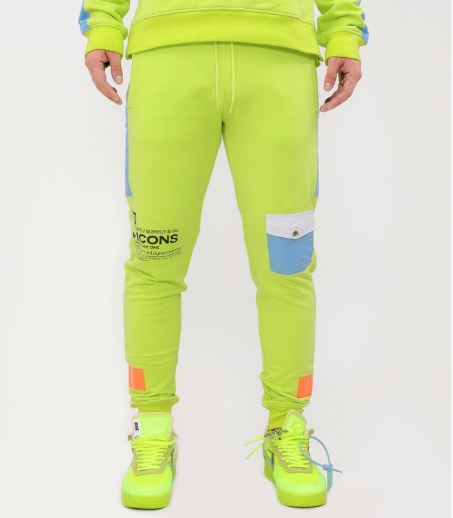 Stacked Pocket Joggers (Neon Yllw) /D1
