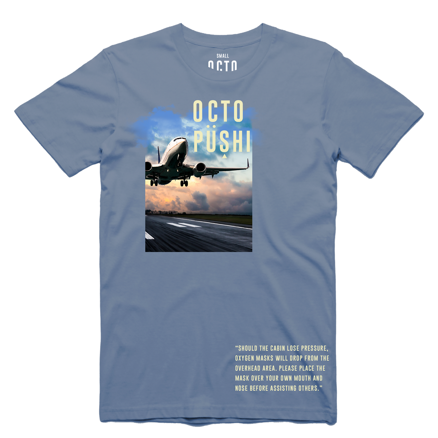 Airplane Take Off Tee (French Blue) /D1